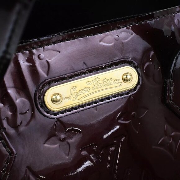 LOUIS VUITTON Wilshire PM Hand Bag Monogram Vernis Rouge Red M - Picture 11 of 16